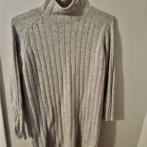Frank & Oak Gray Long Sleeve Sweater Dress